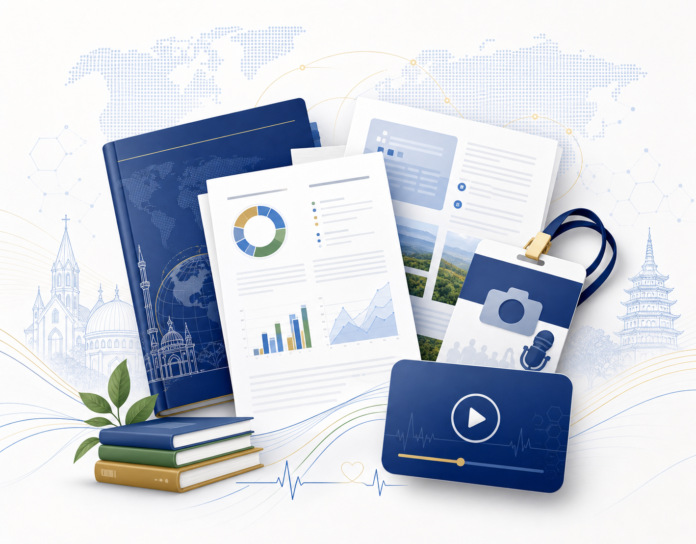 Illustration of summit publications, media coverage, and field documentation